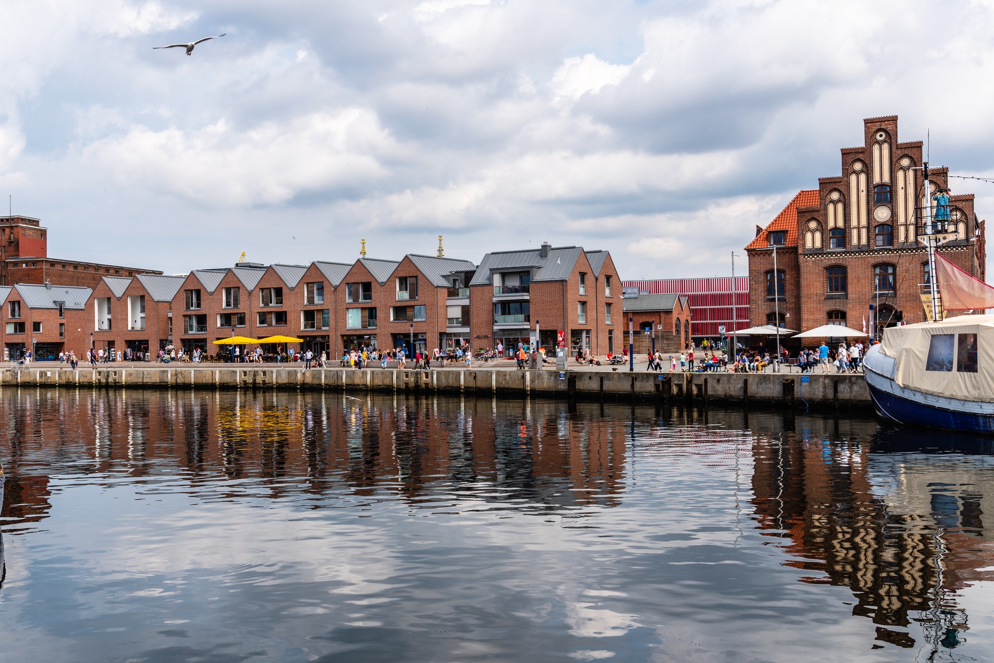 The Old Hansa Harbor in Wismar, Germany